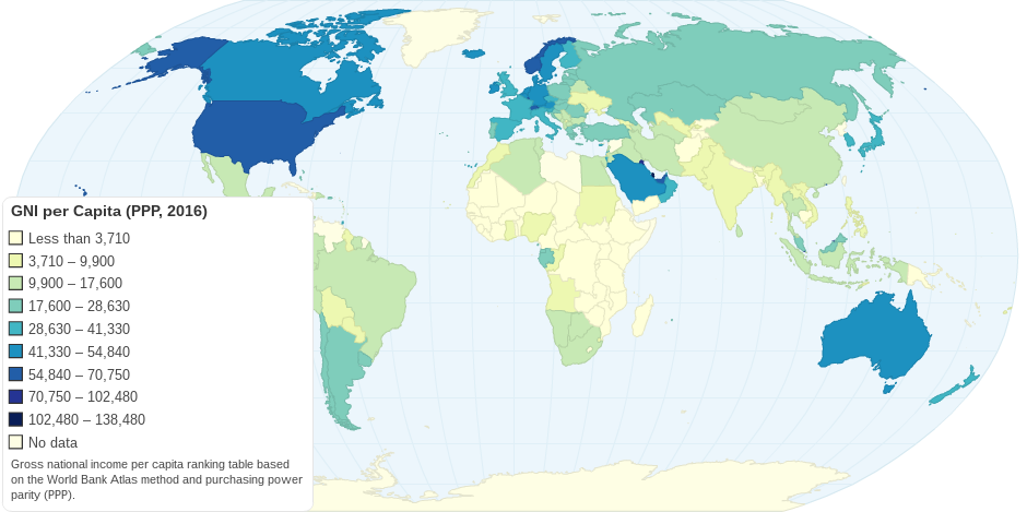 Gni Per Capita 2016