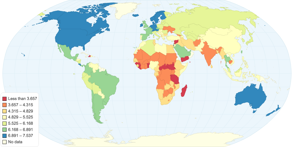 Happiest Countries in the World 2017