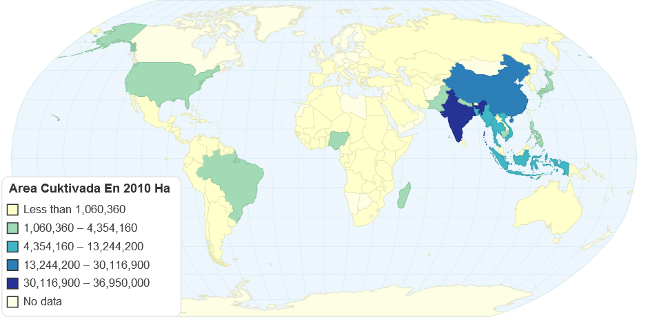 área Cultivada en 2010 (Ha)