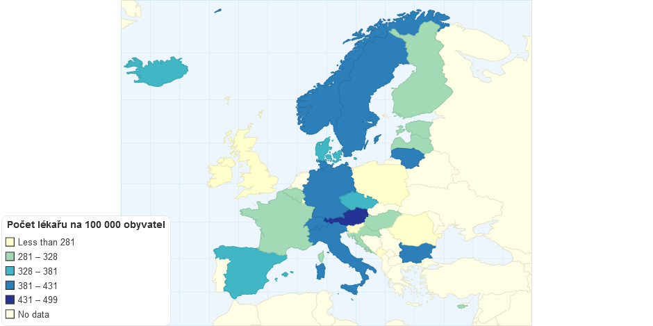 Pocet Lekaru Na 100 000 Obyvatel