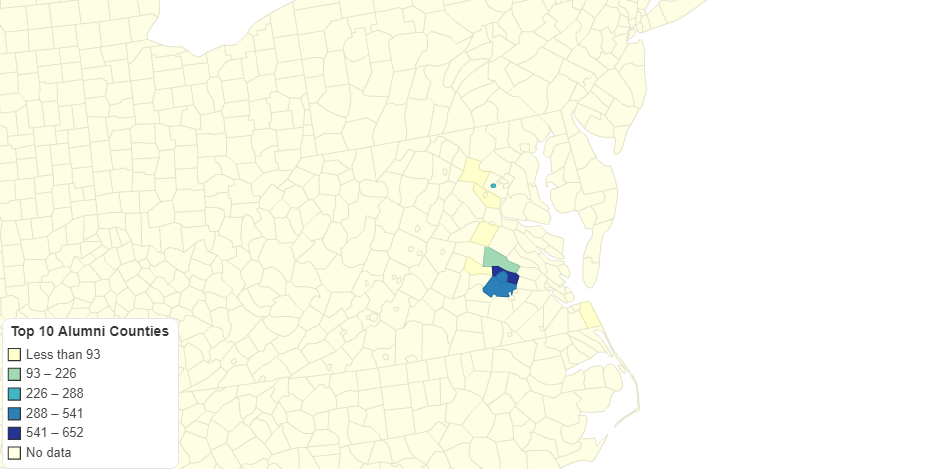 Top 10 Alumni Counties