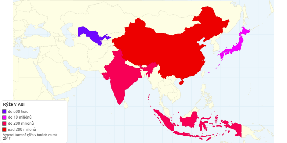 Rýže v Asii