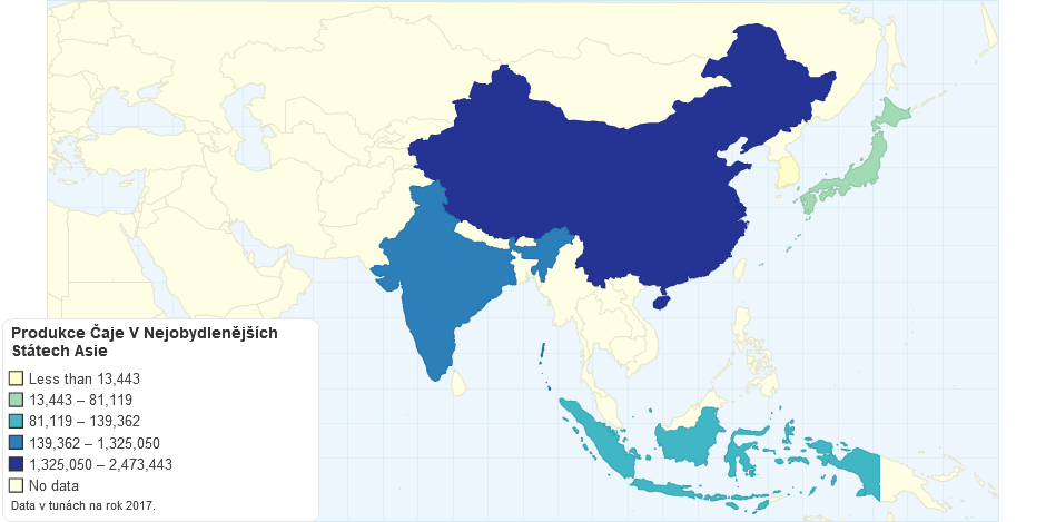 Produkce Čaje V Nejobydlenějších Státech Asie