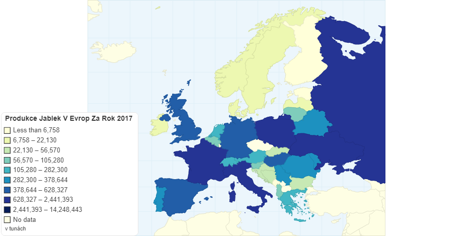 Produkce Jablek V Evropě Za Rok 2017