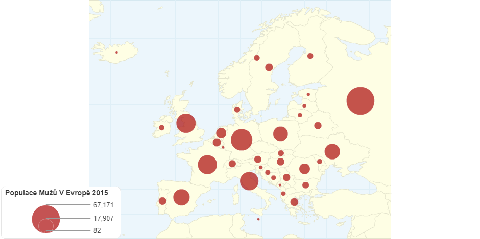 Populace Mužů V Evropě 2015
