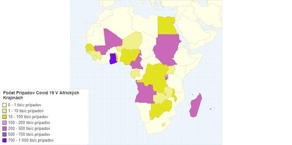 Počet Prípadov Covid 19 V Afrických Krajinách