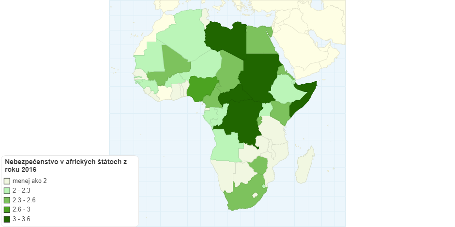 Nebezpečenstvo v afrických štátoch z roku 2016