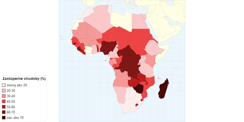 Percentualne Zastupenie Chudoby V Afrike