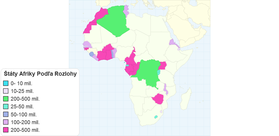 Štáty Afriky Podľa Rozlohy