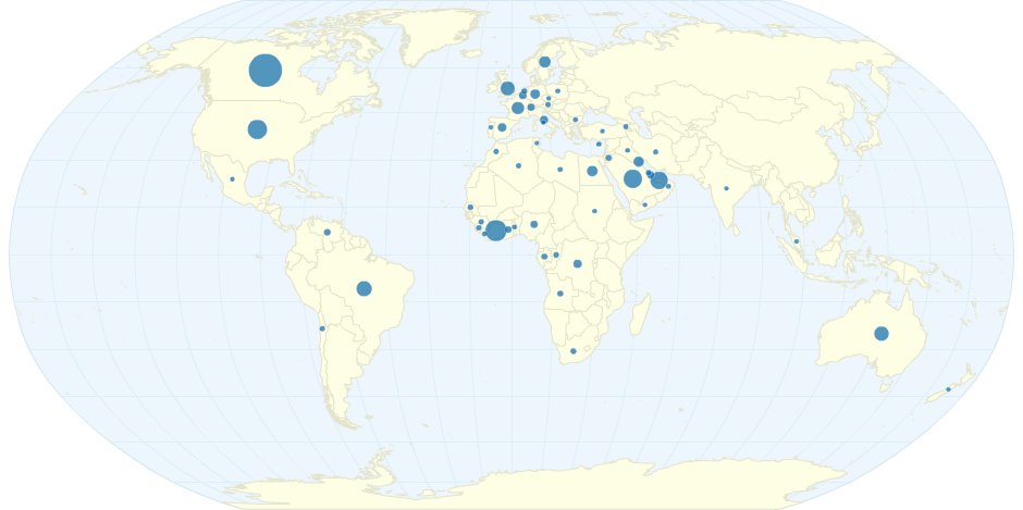 Estimated Number of Lebanese Expatriate Voters