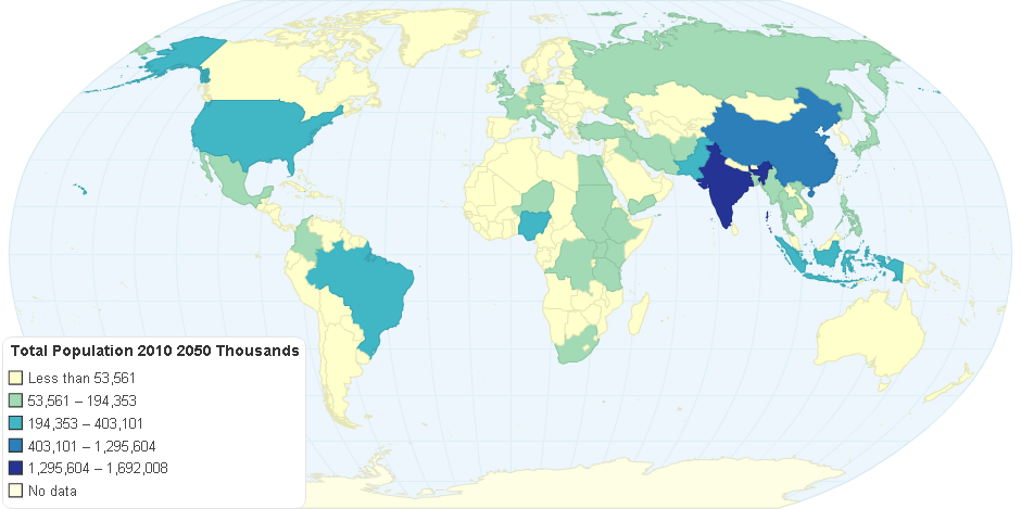 Total Population 2010 2050 Thousands