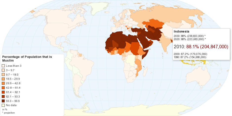 Muslim Population by Country