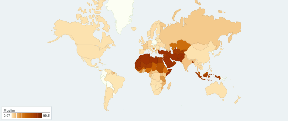 Islam Adherents by Country