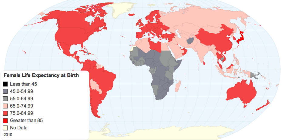 Female Life Expectancy 2010