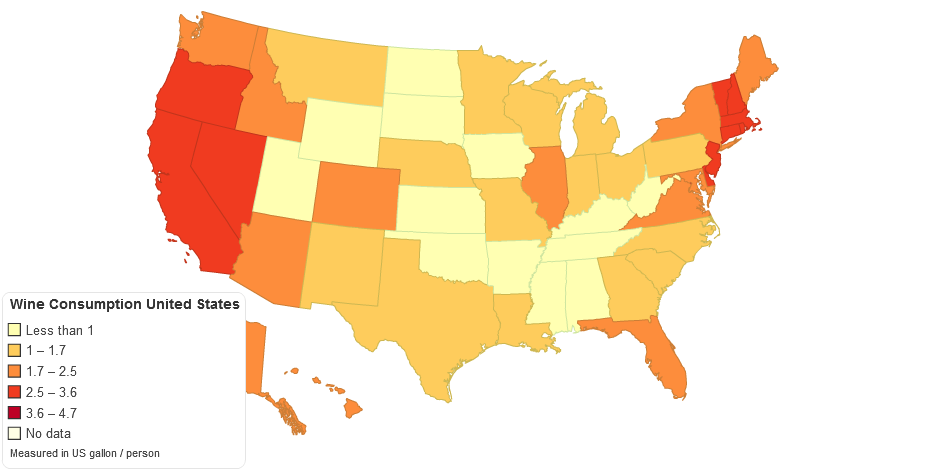 Wine Consumption United States