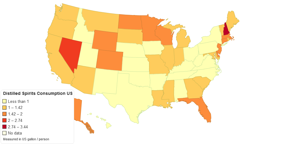 Distilled Spirits Consumption US