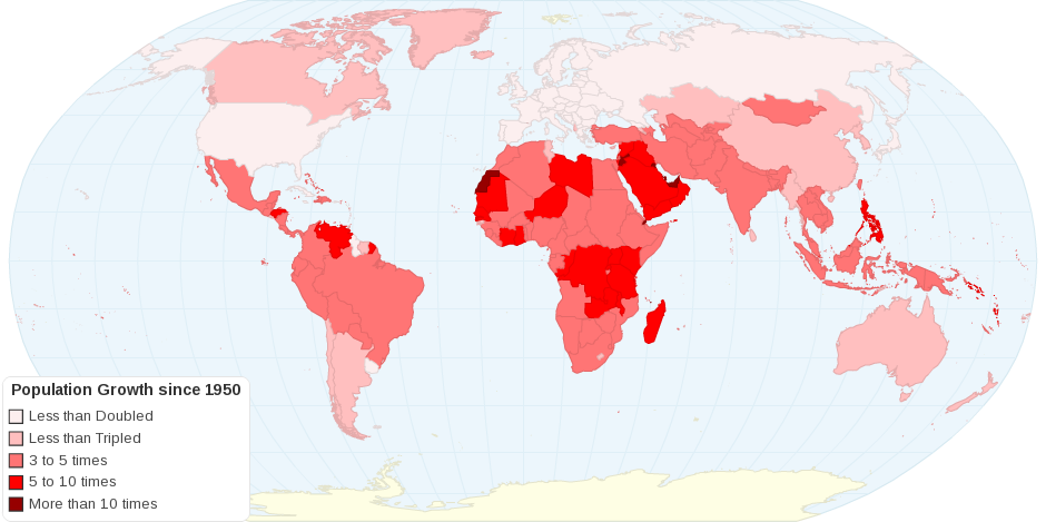 Population Growth: 1950 to 2011