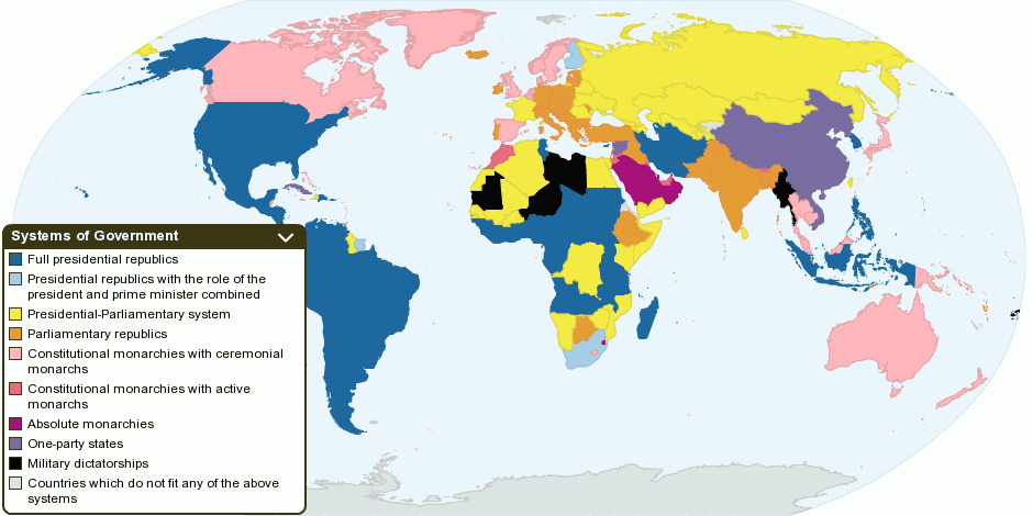 government systems country map countries types system parliamentary political around democracies monarchies republics change form economic waiting comments forms maps