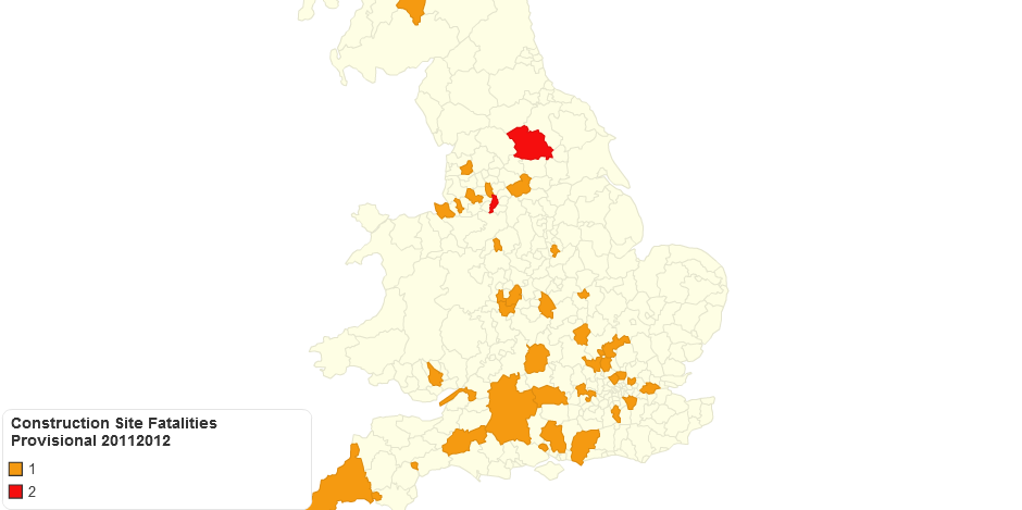 Construction Site Fatalities (Provisional) 2011-2012