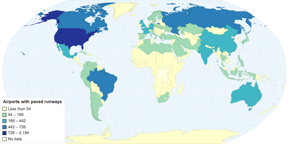 Airports with Paved Runways