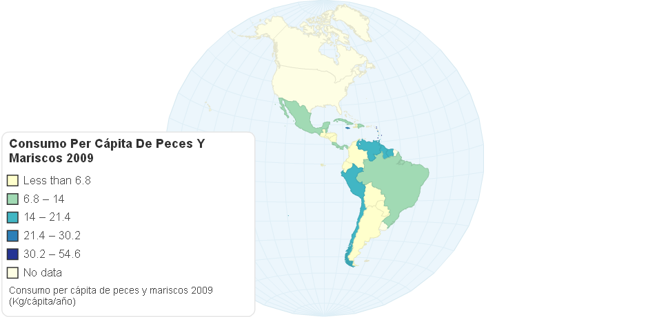 Consumo Per Cápita De Peces Y Mariscos 2009
