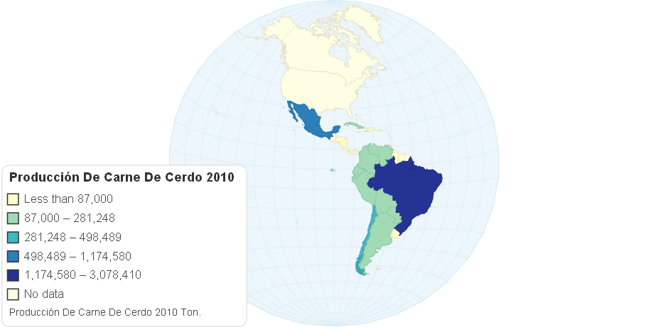 Producción De Carne De Cerdo 2010
