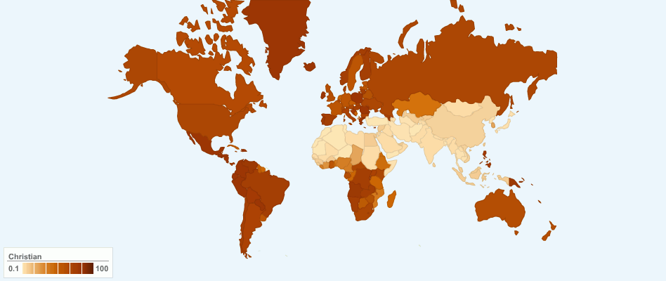 Christianity Adherents by Country