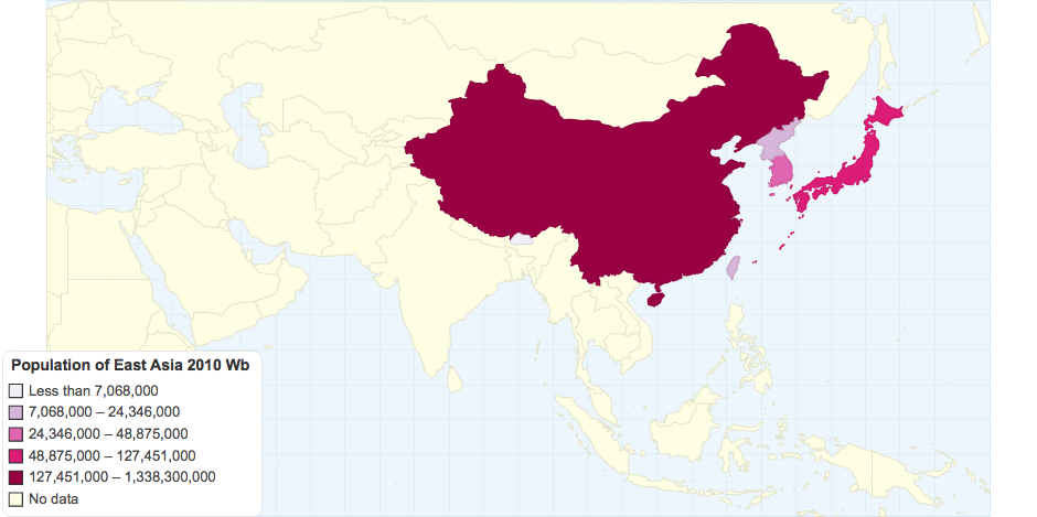 Population of East Asia 2010 Wb