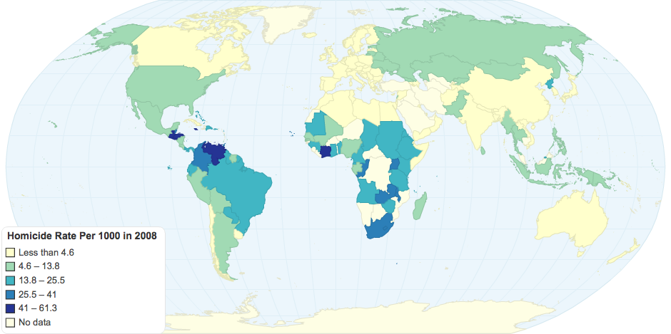 Homicide Rate Per 1000 in 2008