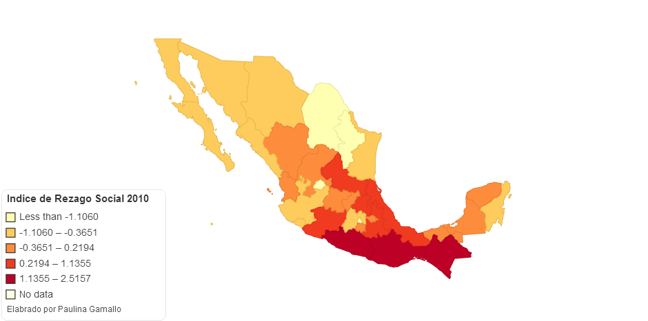 Indice de Rezago Social en México