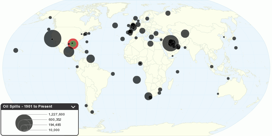 oil spills around the world