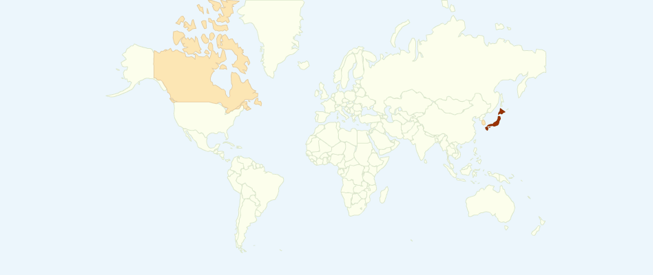 Shintoism Adherents by Country