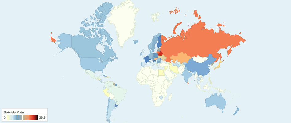 Current Worldwide Suicide Rate