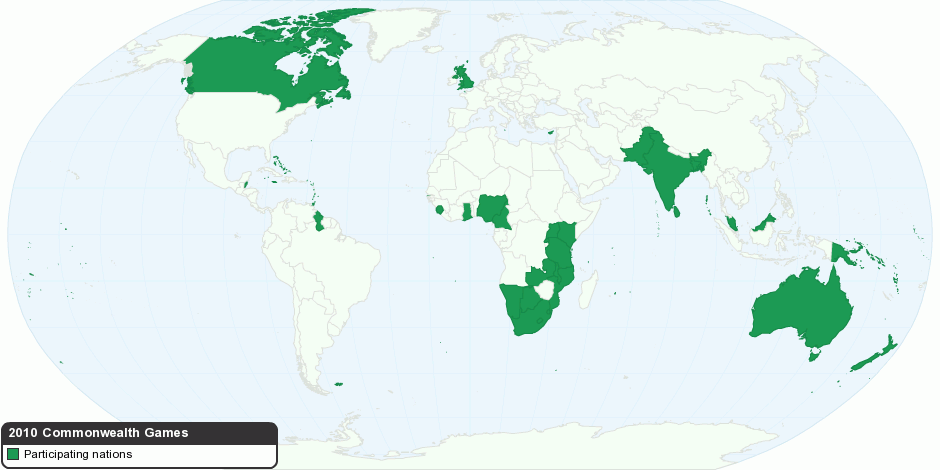 2010 Commonwealth Games Participating Nations