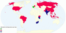 Comparison of Standard Working Hours: Select Countries