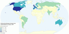 Reisesuchanfragenvolumen fuer Deutschland im Januar 2011