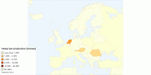 Hemp tow production in Europe 2011