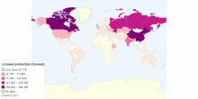 Linseed production worldwide 2011
