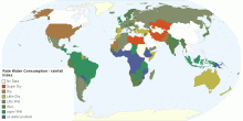 Rate Water Consumption  / rainfall Index