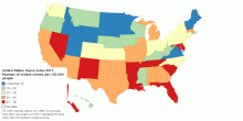 United States Peace Index 2011: Violent Crime Ranking