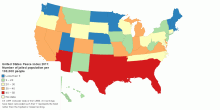 United States Peace Index 2011: Jailed Population Ranking