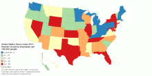 United States Peace Index 2011: Police Officers Ranking