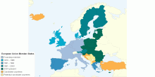 Map of European Union Member States