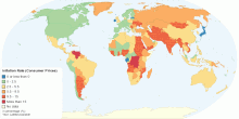 Current Inflation Rate (Consumer Prices) by Country