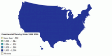 Presidential Vote by State 1886 2008