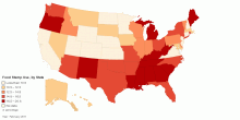 Food Stamp Use, by State