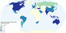 Measures of Human Wealth Being Around the World