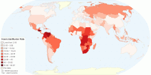 Current Worldwide Homicide/Murder Rate