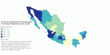 Indice De Sobrepoblacin Penitenciaria Por Entidad Federativa 2003 a 2008