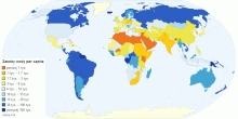 Światowe odnawialne zasoby wody per capita